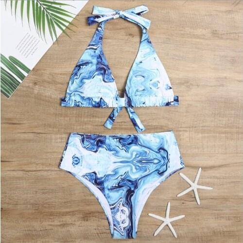 Sexy Bikini Push Up Halter Swimsuit Female Two Piece Backless Swimwear Women Brazilian Biquini Bathing Suit