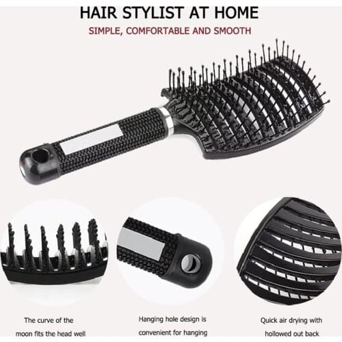 Hair Brush Scalp Massage Comb Curly Detangle Anti-static Hair Comb Scalp Massager Wide Tooth Hairdressing Styling Tool