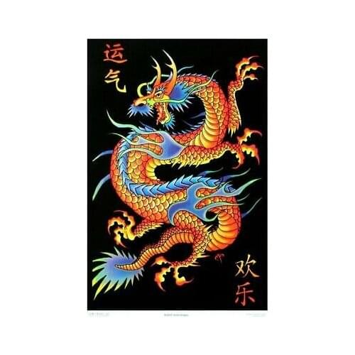 ASIAN DRAGON Art Film Print Silk Poster Home Wall Decor 24x36inch