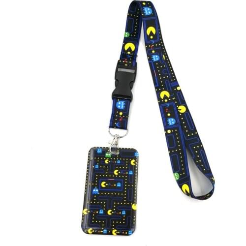 Cartoon Game Creative Lanyard Card Holder Student Hanging Neck Phone Lanyard Badge Subway Access Card Holder Accessories