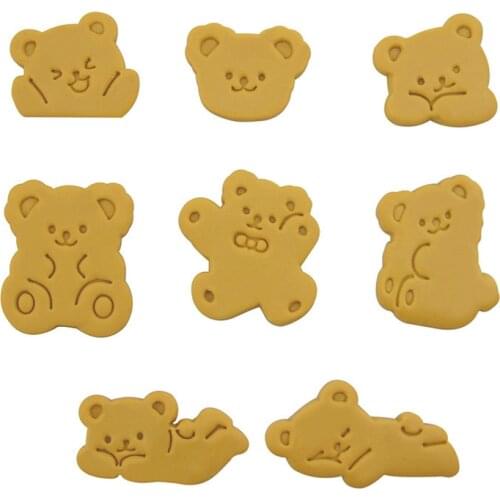 Cute Cartoon Bear Cookie Cutter Sugar Crafts Mold Plastic Cake Moulds Cookie Stamp Cutter Cake Baking Mould Kitchen Tools