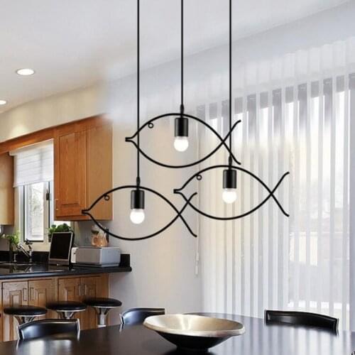 Modern Indoor Pandent Lamp Simple Fish Animal Ball Living Room Restaurant Coffee Bar Pendant Lights Art Deco Home Bedroom