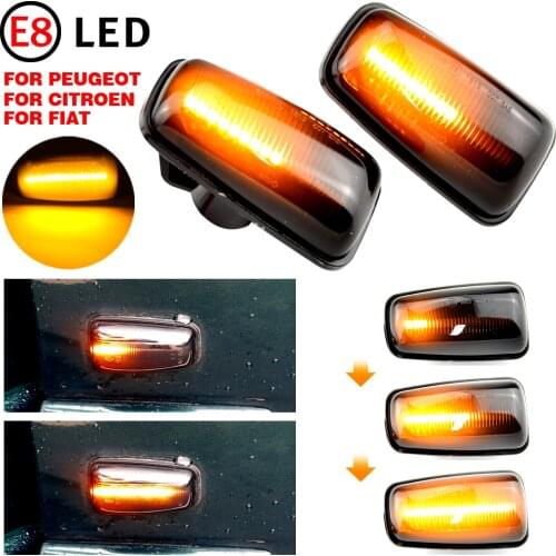LED Car Dynamic Side Marker Turn Signal Light For Peugeot 306 106 406 806 Expert Partner For Citroen Berlingo Jumpy Saxo Xantia