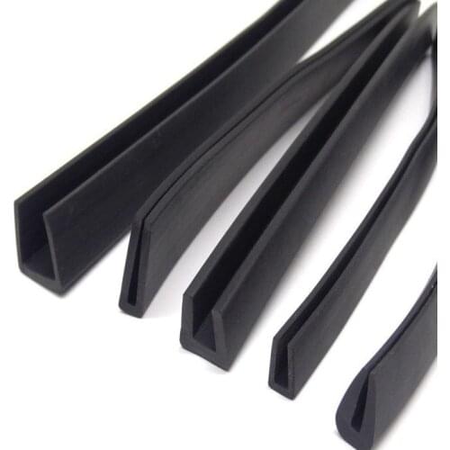 1M U-shaped rubber Sealing strip edge Shield Encloser Bound for Glass Metal Wood Panel Board Sheet door cabinet bumper protector