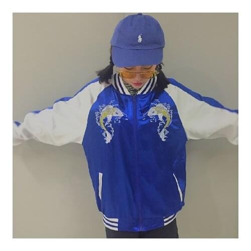 KPOP TWICE EXO IU Seo Yea Ji embroidery zipper baseball sweatshirt women loose coats streetwear hoodies korean baseball clothes