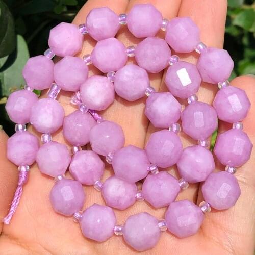 10MM Purple Angelite Jades Natural Stone Beads For Jewelry Making Gem Round Loose Spacer DIY Beaded Woman Bracelet Necklace
