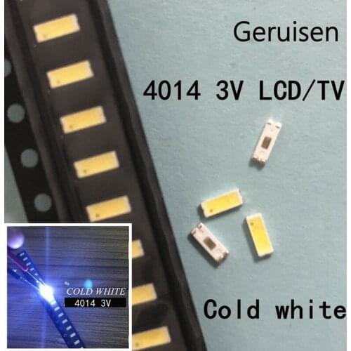 1000pcs/lot EVERLIGHT for Maintenance LED LCD TV backlight Article lamp SMD LEDs 3V 4014 60MA Cold white light emitting 4 jiao