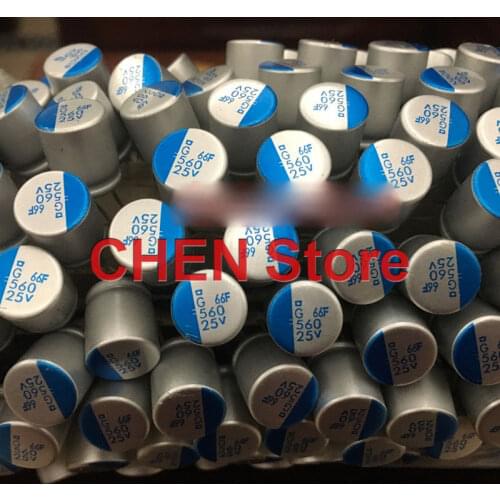 20PCS NIPPON PSG 25V560UF 10X11.5MM Motherboard Solid Polymer Capacitor psg 560UF 25V CHEMI-CON Aluminum shell electrolysis