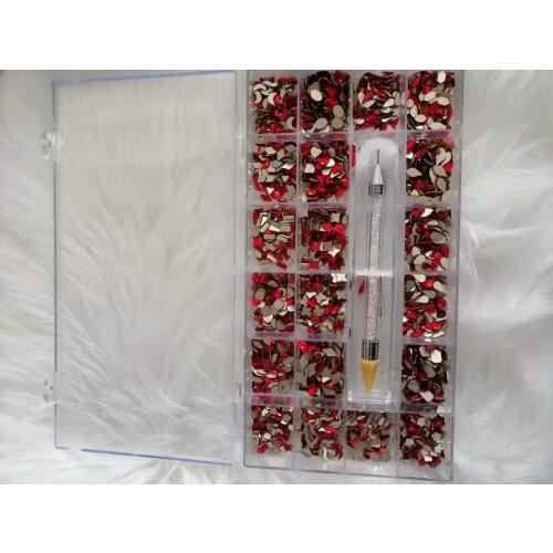 20X100/Box 20 shape CRYSTAL AB Aurora Borealis Small Star Shape Shaped Flat Back Nail Art Rhinestone Flat-back Rhinestone (1pen)