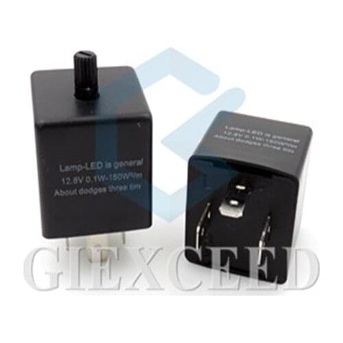 3 Pin Flashing LED Flasher Relay frequency adjustable Automotive Flashers