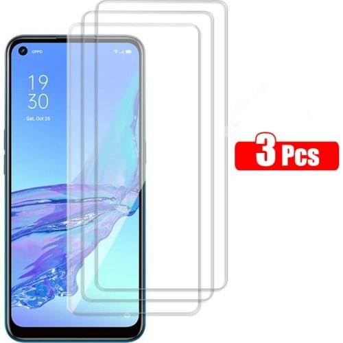 3 Pcs Tempered Glass For OPPO A9 A5 2020 A52 A92 A53 HD Clear Screen Protector Protective Glass For OPPO A72 Front Film