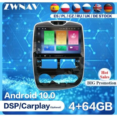 64GB Carplay Android 10 Screen For Renault Clio 2013 2014 2015 2016 2017 2018 2019 GPS Audio Radio Stereo Multimedia Player Unit