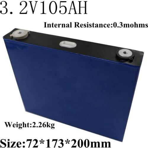 1pc Lifepo4 3.2V 105AH Aluminum Shell Power Battery 3.2V 100AH Lithium Call for Electric Mobile Equipment Energy Solar Battery