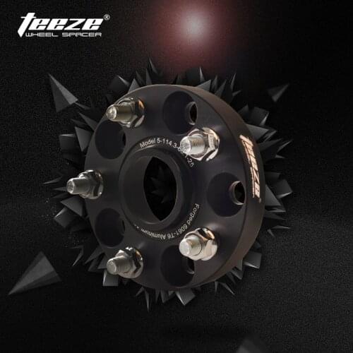TEEZE Car Styling Wheel Accessories 4.5'' Wheel Adapters 5x114.3 CB 67.1mm Black Wheel Spacers for CX-9 Lancer Ceed 1 pieces