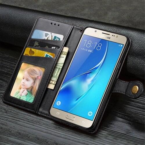 For Samsung Galaxy J710 Cover Wallet PU Leather Phone Bag Case Simple Card Holders Shell Free Shipping