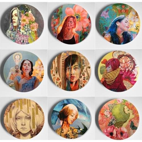 Veronika Vajdova Weroni Wall Decorative Background Art Plate Handmade Wall Plate High-Quality Beautiful Decorative Plate
