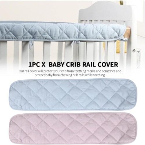 Home Baby Crib Rail Cover Teething Guard Anti Bite Padded Front Side Soft Bumper Easy wash Multifaceted Protection