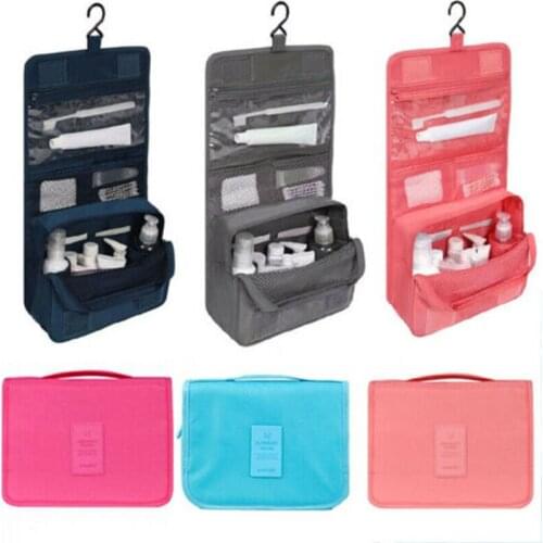 Men Womens Travel Portable Waterproof Cosmetic Bag Beautician Hanging Toiletry Bags Make Up Organizer