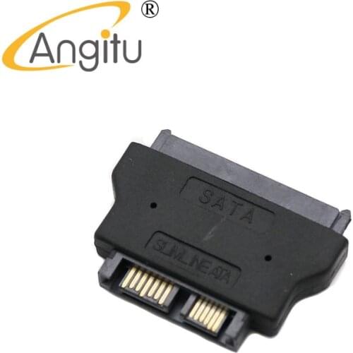 Angitu SA-015 SATA 22P Female to SLIMLINE SATA 13P Male Converter Sata 15+7 Pin to 7+5pin Adapter Cable