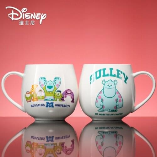 Disney Ceramic Water Cup Monster University Big Eyes Hair Monster Mug Cute Children Cartoon Milk Cup