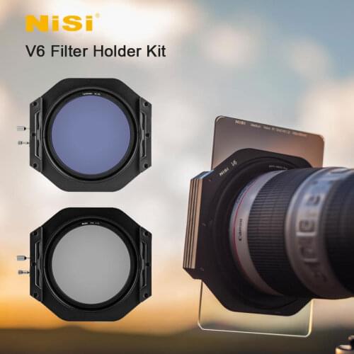 Nisi V6 Filter Holder Kit 100mm System with Circular Polarising Filter CPL 67 72 77 82mm Adapter Ring for Square Filters