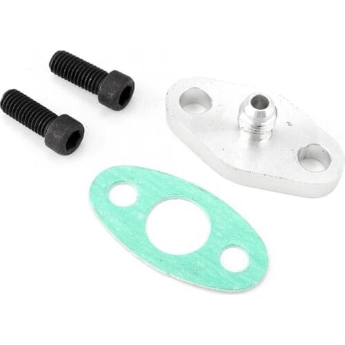 Carregador turbo AN4 Turbo Oil Feed Inlet Flange Gasket Adapter Kit for T3 T4 Turbocharger automobiles