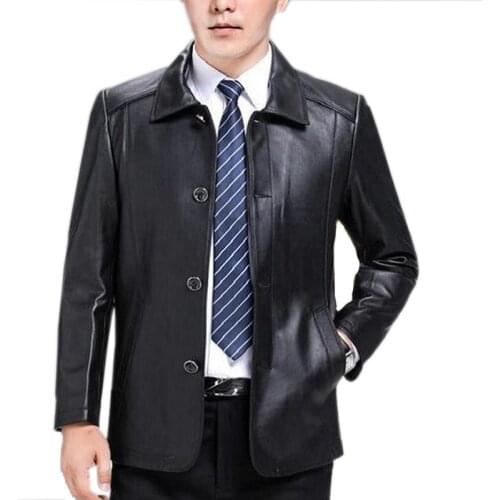 New Faux Leather Jacket Men Jaqueta De Couro Masculina Outwear Male PU Leather Coats Mens Casual Windbreaker Jackets Men Coat