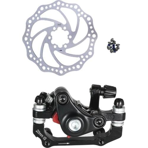 Mechanical Disc Brake Bike 0mm Front 20mm Rear Caliper Cycling Bicycle MTB Folding Part with 160 disc brake pads