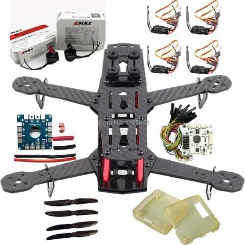 QAV250 DIY Quadcopter Multirotor Kit & Emax MT1806 Brushless Motor & Simonk 12A ESC & CC3D & 5030 Carbon Fiber Props