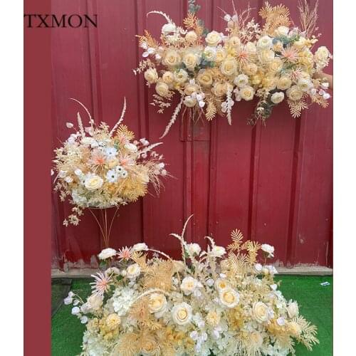 New Simulation Flower Peony Flower Ball Silk Flower Ground Flower Wedding Background Decor Window Display Fake Flower Road Guide