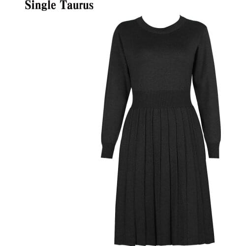 Autumn Winter Sweater Knitted Dresses Slim Elastic Bodycon Sweater Long Sleeve Sexy Lady Skinny Slim Robe Dresses Vestidos Women