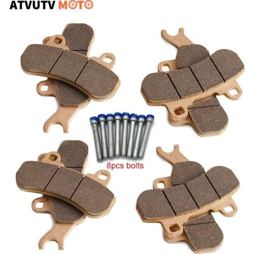 1 Set Front And Rear Brake Pads Brake Pads With Bolts For Can-Am Maverick X3 4x4 2017 2018 2019 Front & Rear Brakes Race-Driven
