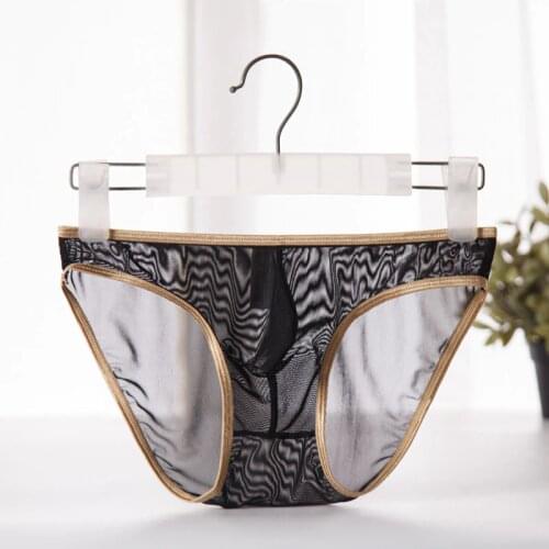 Sexy mens briefs Contton underpants Plus Size man panties sexy Jockstrap ultra-thin breathable translucent men underwear Cool