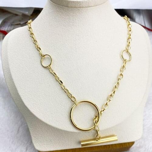 Women Fashion New Goddess Luxury Gold Neckles Luxe Jewelry Stainless Steel