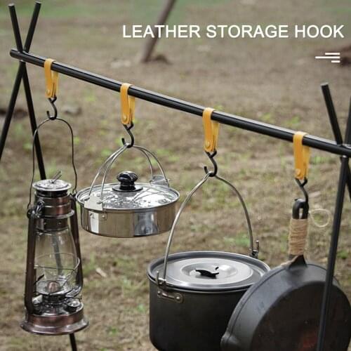 1/2/4Pcs Outdoor Camping Hanger Clothes Hook Pot Pan Cookware Hanging Holder Hooks Curry Triangle Storage Rack