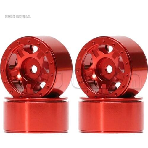 1:24 4PCS 1.0" Metal Beadlock CNC Micro Crawler Wheel Rim Hub for 1/24 RC Crawler Axial SCX24 90081 AXI00001 mini crawler