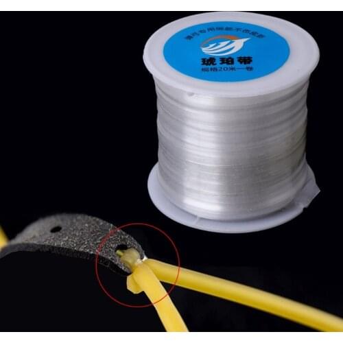 1 Roll 20M Rubber Band Line String Wire Used For Hunting Slingshot Catapult Head E56C