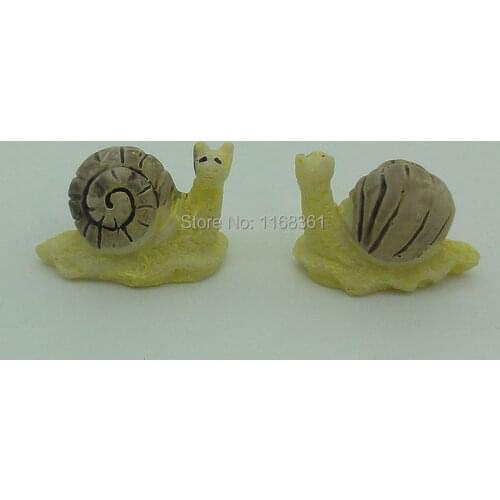 1pcs/lot resin solid gray snail cartoon 20mm fairy garden gnome moss terrarium decor crafts bonsai home DIY A115-5