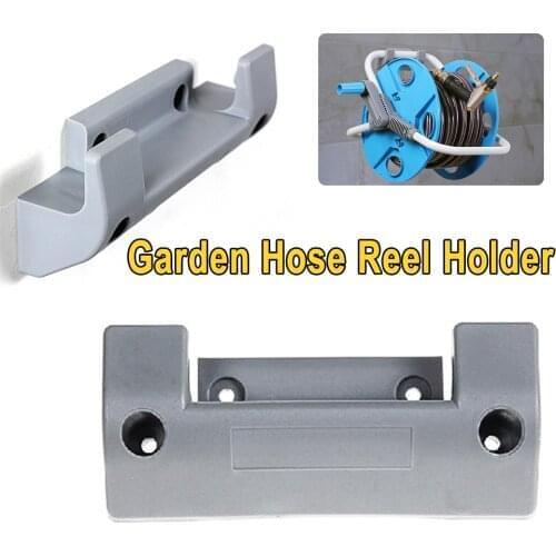 1pc Garden Hose Reel Holder PVC Wall Mounted Hanger Storage Hook Rack Reel Pipe Holder with Expansion Screws