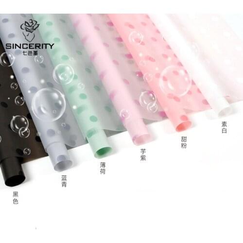 20pcs Transparent Flower Wrapping Paper Waterproof Dot Florist Supply Gift Wrapping Paper Handmade Material Decor for Home