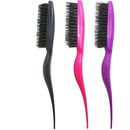 3 color Professional Plastic Teasing Comb Hair Brush Slim Line Styling Brushes new tangle Comb escova de cabelo