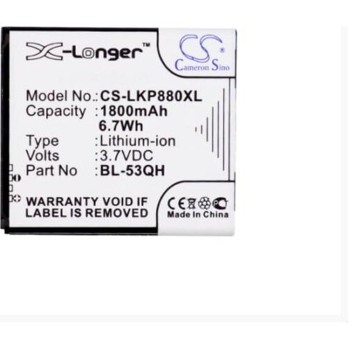 Cameron Sino 1800mAh battery for LG Escape F160K F-160K F160L F-160L F-160S H420 L-02E L20 LGMS870 MS870 Optimus 4X HD F5 L9