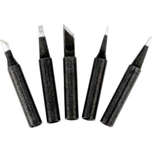 5Pcs/Sets Lead-free Solder Iron Tip Welding Tools 900M-T-K/4C/I/B/2.4D Soldering Head For 936 Soldering Station