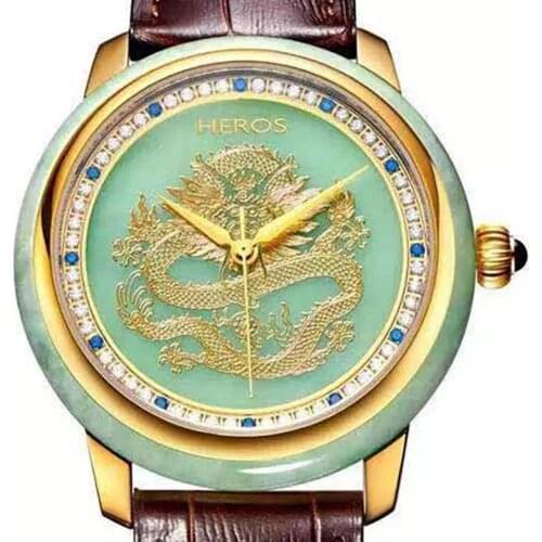 Gift Jade Watch Automatic Mechanical Tough Guy Style Men Watches Sapphire Mirror Brand Luxury High Quality Jade Dial Women Watch