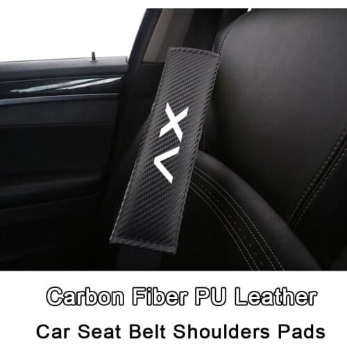 Car Safety Belt Cover For Subaru XV Accessories Auto Leather Seat Belt Pad Automobiles Seatbelt Styling Cushion Car Gadget