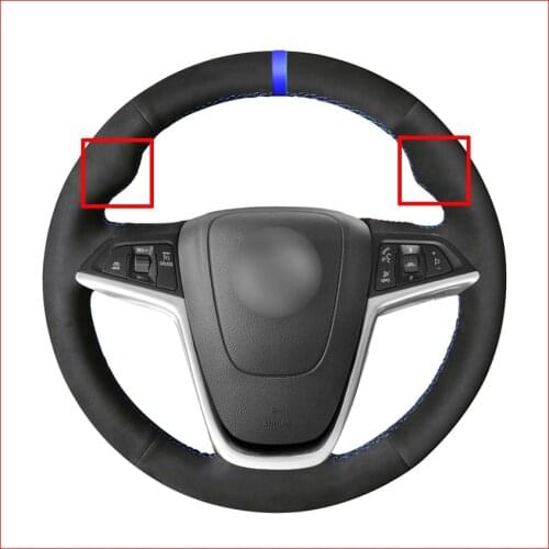 Black Suede Steering Wheel Cover for Opel Mokka 2012-2019 Insignia 2008-2013 Astra (J) 2010-2015 Meriva (B) 2010-2017 Ampera