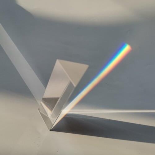 Color Prism Rainbow Glass 25 X25 X80mm Experiment Crystals Prism Photography