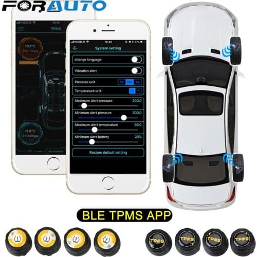 Bluetooth 4.0 5.0 External Alarm Tire Pressure Sensors Android iOS BLE TPMS Universal Waterproof Car Tire Pressure Sensor