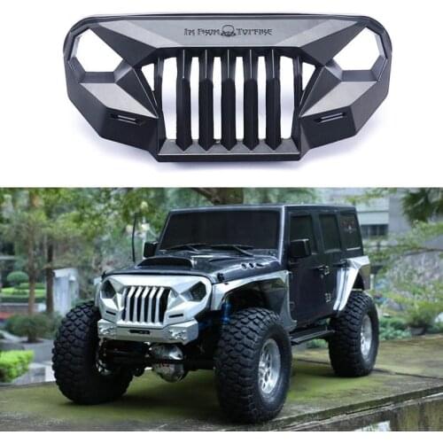 Trx-4 Axial Scx10 Jeep Jk Wrangler Sema Front Grille Angry Front Face Ms Anger Front Face Grating For 1/10 Rc Crawler Car