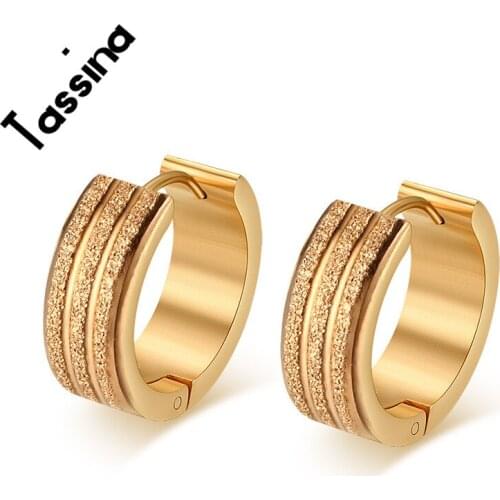 Tassina Gold Color Stainless Steel Hypoallergenic Earrings Wholesales Fashion Jewelry For Women TAEH-124